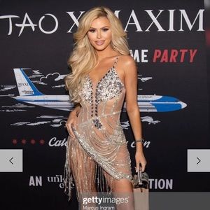 Nude Party Rhinestones Dress Prom Dress